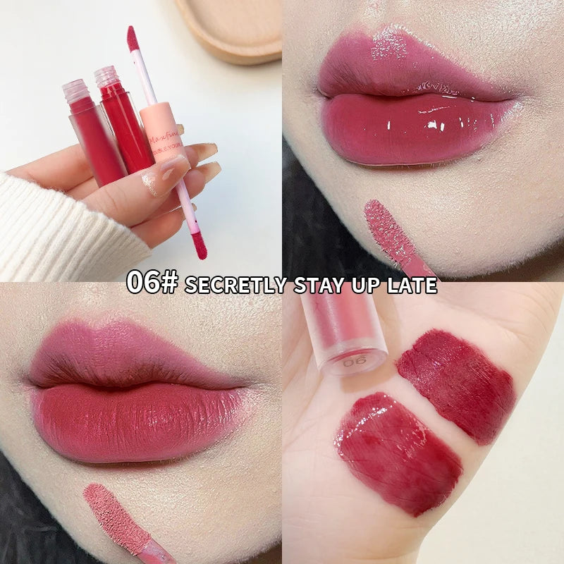 MAXFINE Double-End Lip Glaze | Gloss & Matte Velvet Finish Lip Glaze QXL 06 Normal Specification