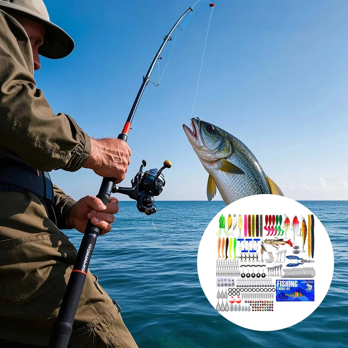 332-Piece Fishing Lure Set | Bionic Minnow Bait Tackle Kit Fishing Lure Set QXL