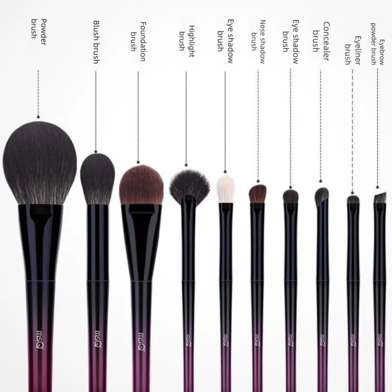 MSQ 10-Piece Twilight Makeup Brush Set | Full Face Kit Makeup Brush Set QXL