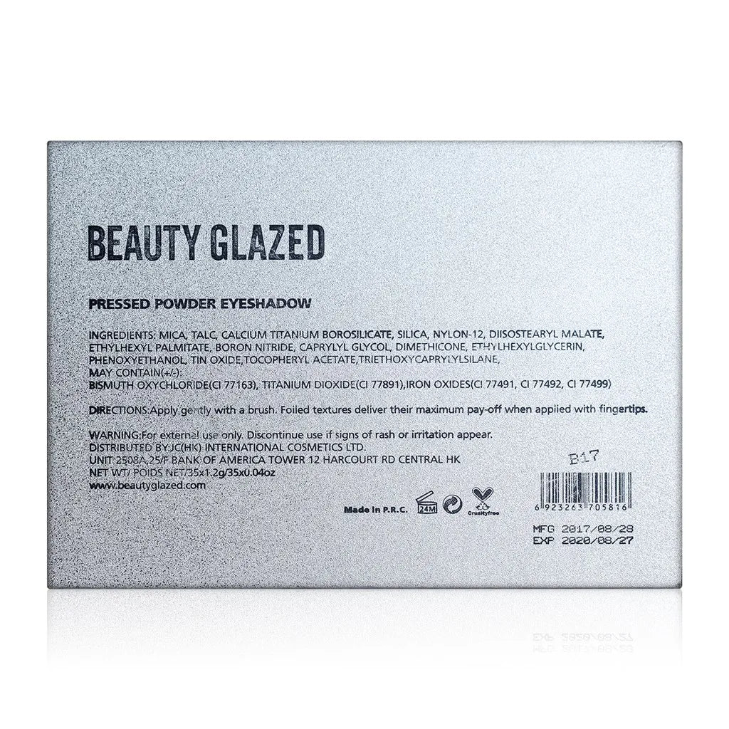 BEAUTY GLAZED 35-Color Matte & Shimmer Eyeshadow Palette Eyeshadow Palette QXL