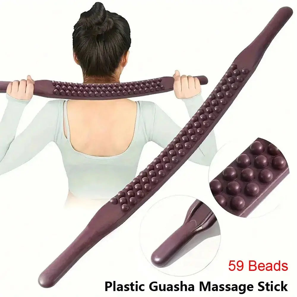 53cm Gua Sha Massage Stick | 59-Bead Back & Neck Massager Body Massage Stick QXL