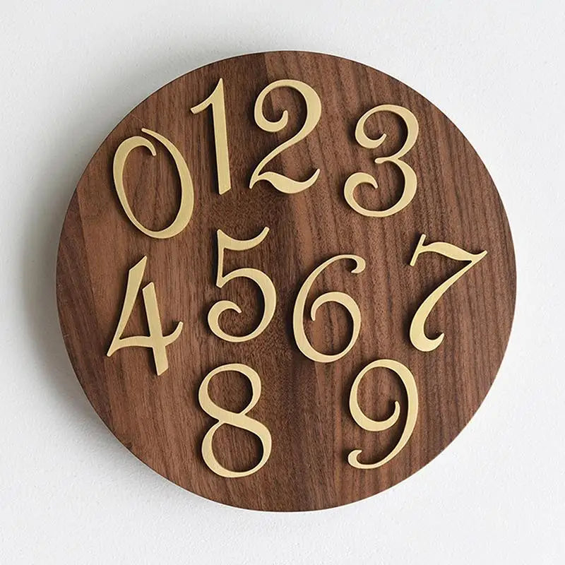 Nordic Acrylic House Number Doorplate | Gold Silver Black House Number Doorplate QXL