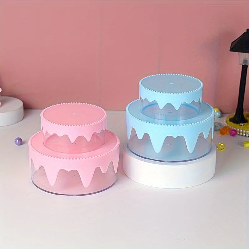 Cake Shape Double-Layer Jewelry & Watch Storage Box Gift Jewelry Storage Box QXL