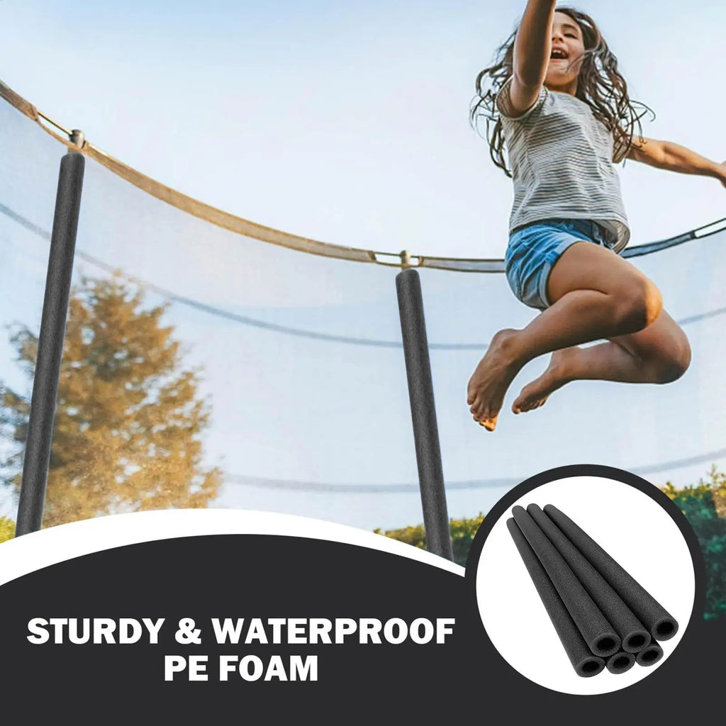 Trampoline Enclosure Replacement Poles 6-Pack | Round Frame Trampoline Replacement Parts QXL