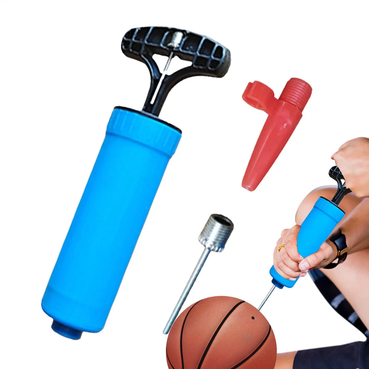 Portable Manual Ball Pump – Basketball, Football & Volleyball Sports Ball Pump QXL
