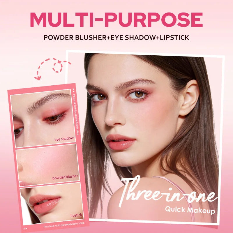 Life Girls Peach Air Blush Stick | Multi-Purpose Highlight & Blush Blush Stick QXL