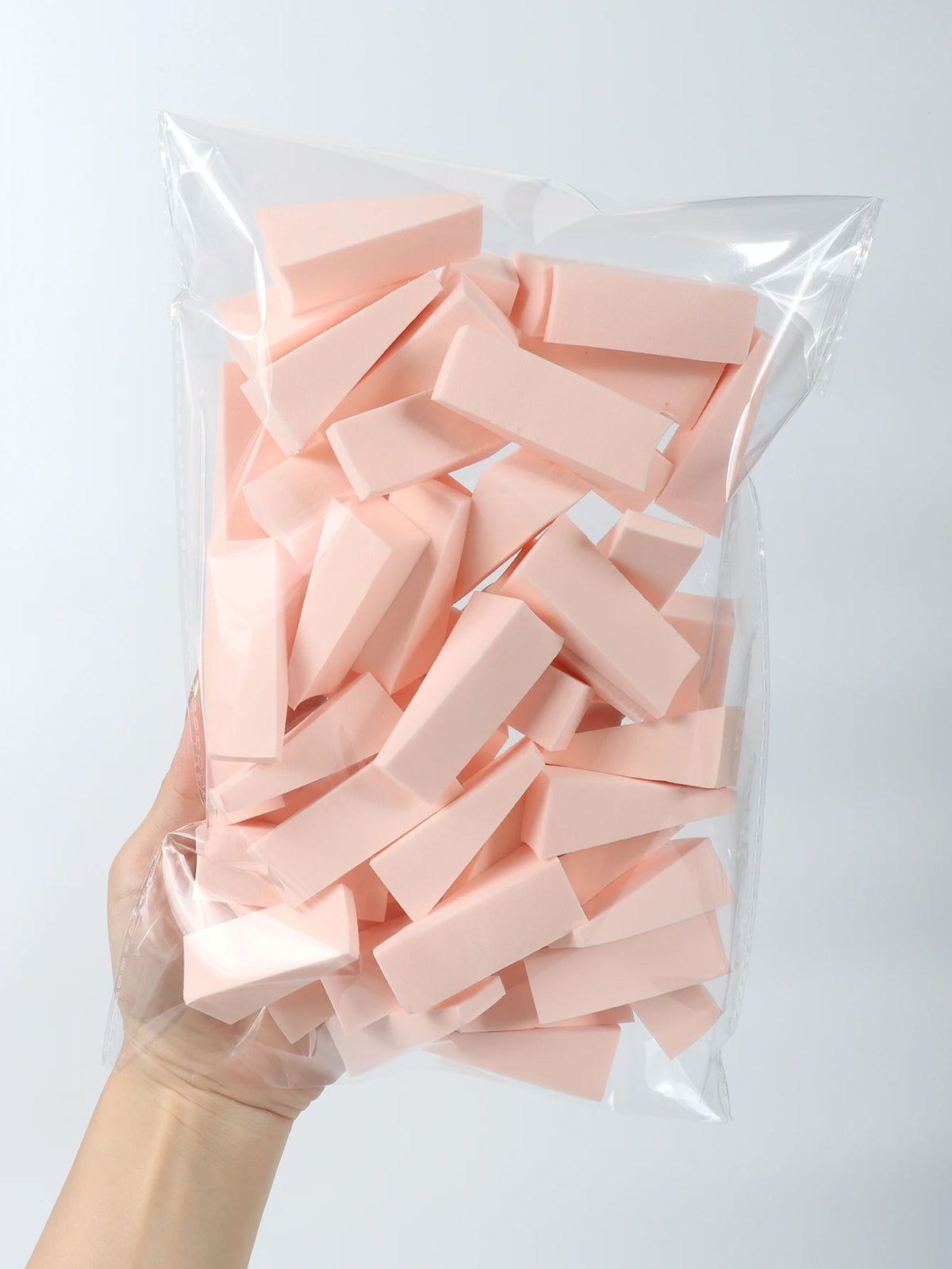 50-Pack Latex-Free Wedge Makeup Sponge Applicators | Mixed Colors Makeup Sponge Set QXL D