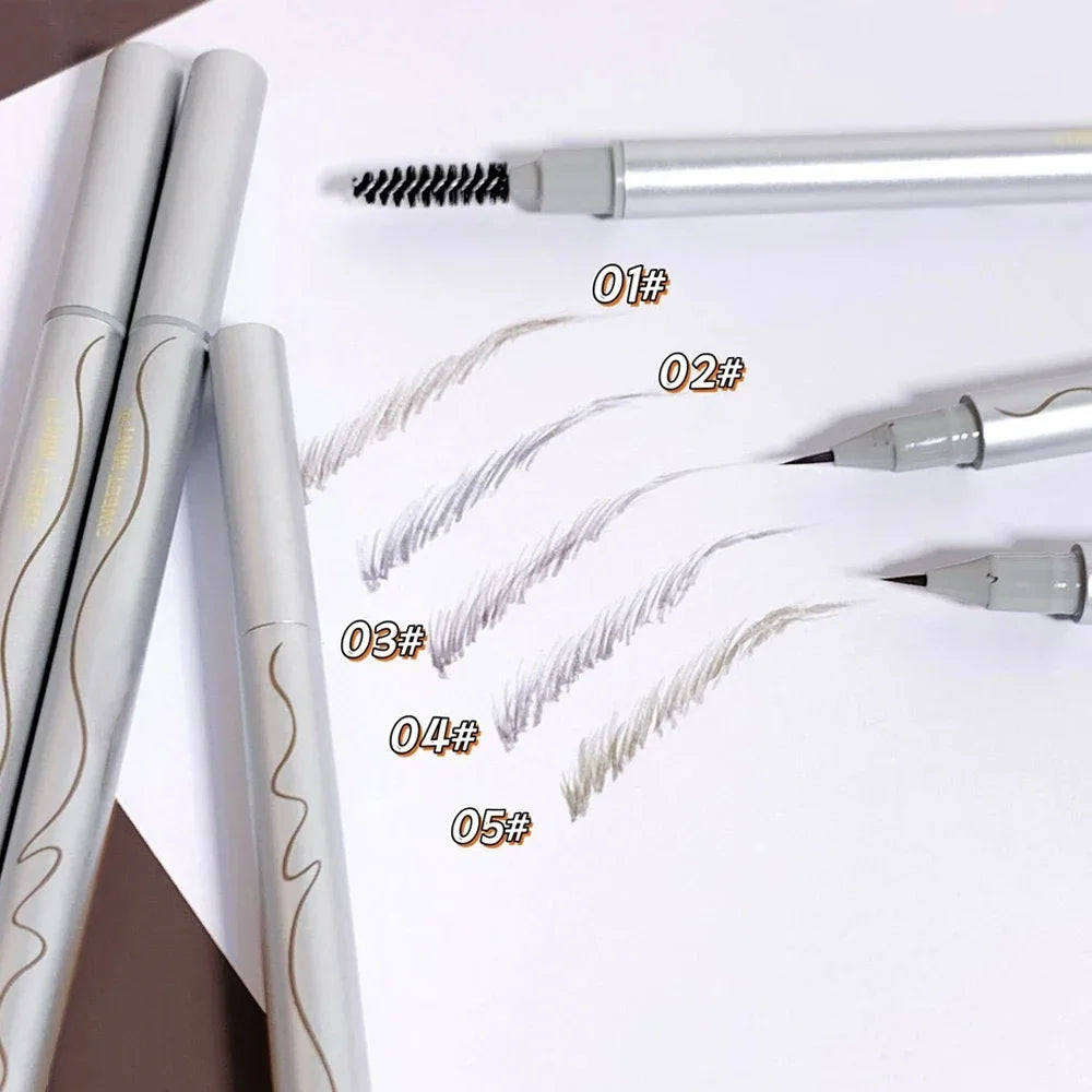 Waterproof Liquid Eyebrow Pencil & Eyeliner Pen | Long-Lasting Liquid Eyebrow Pencil QXL