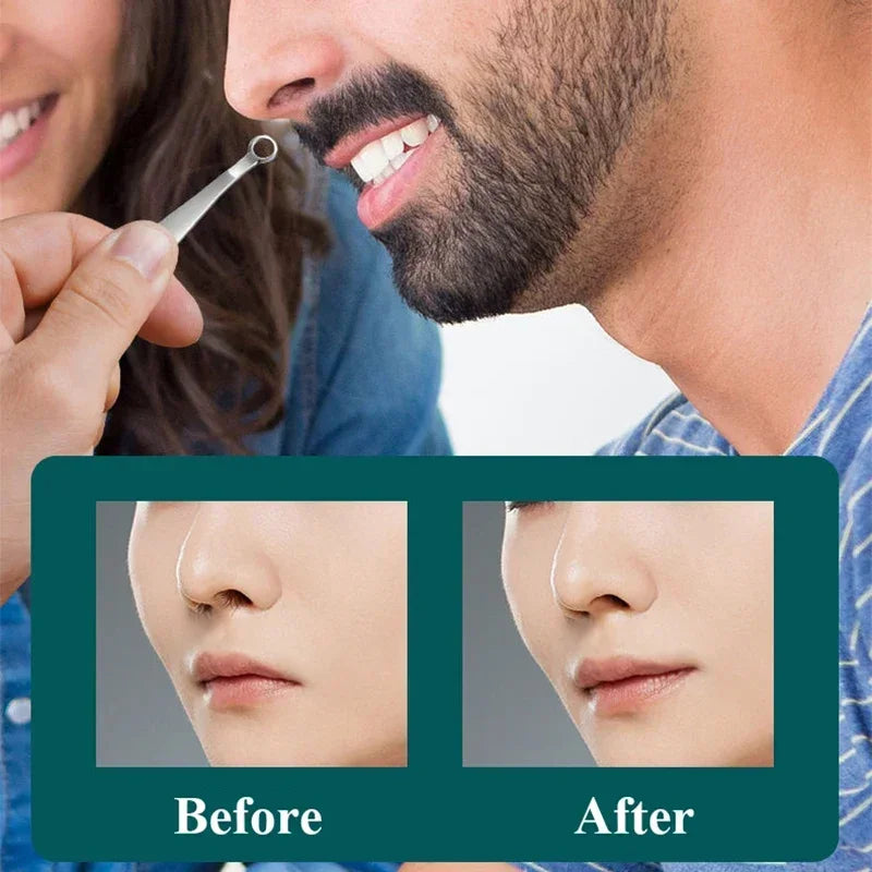 Manual Nose Hair Trimmer | Round Head Stainless Steel Clipper Nose Hair Trimmer QXL