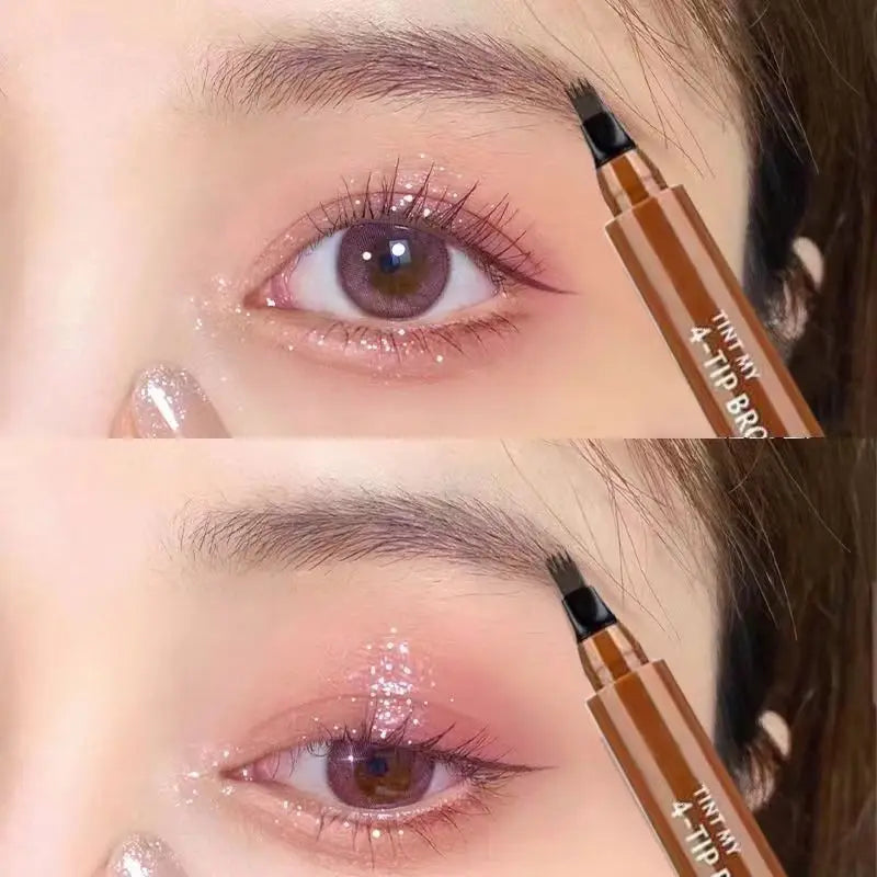 JUJU Dream 4-Tip Waterproof Eyebrow Pencil | Long-Lasting Eyebrow Pencil QXL