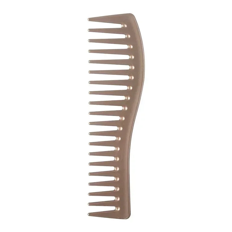 Wide Tooth Resin Hair Comb | Salon Detangling Styling Tool Wide Tooth Hair Comb QXL champagne
