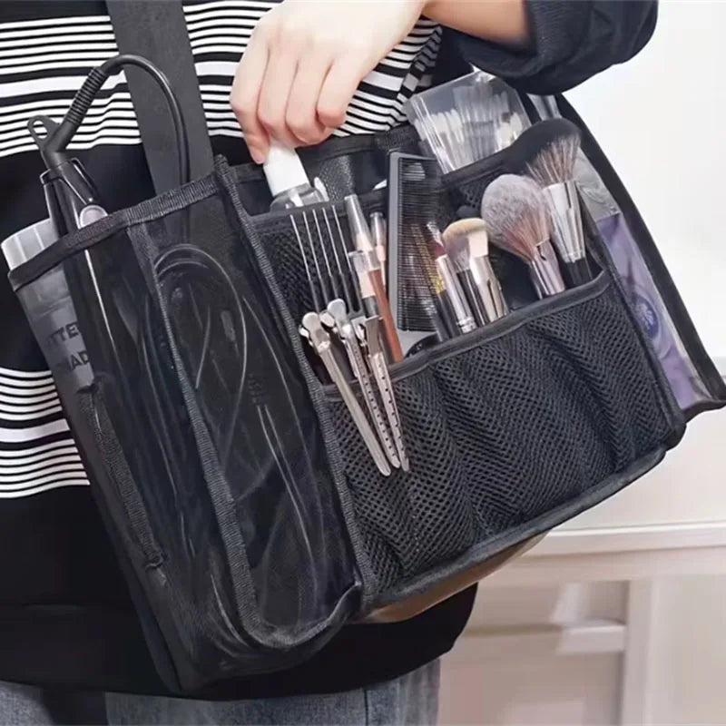 Large Capacity Makeup Artist Bag | Multilayer Mesh Organizer Makeup Artist Bag QXL