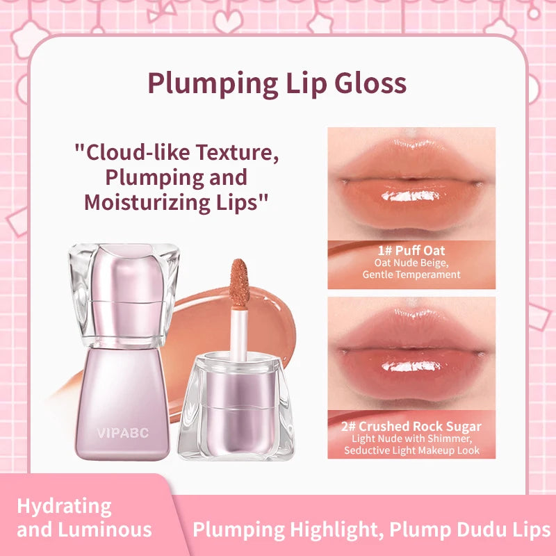 Water Light Crystal Gloss Lip Tint | Hydrating Mirror Finish Lip Gloss Tint QXL
