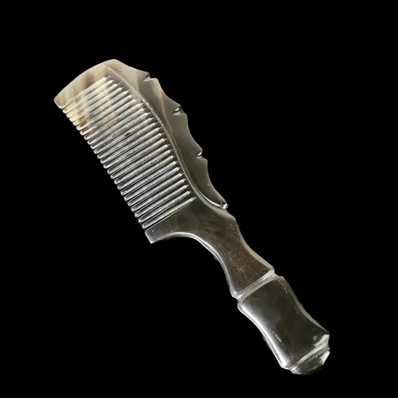 Natural Ox Horn Comb – Anti-Static Fine Tooth Scalp Massager Hair Comb QXL Black