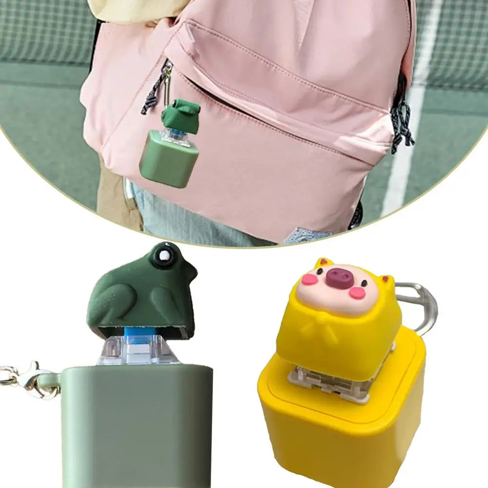 LED Frog Keycap Clicker Keychain | Sound & Light Button Toy Novelty Clicker Keychain QXL