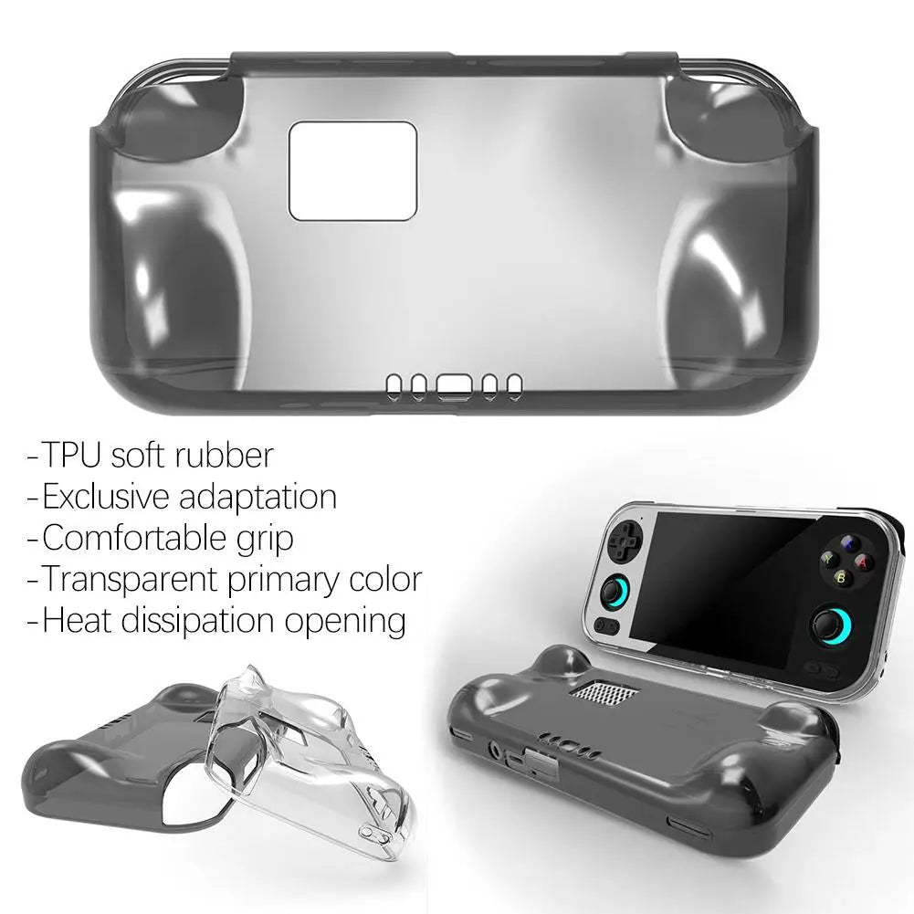 Anbernic RG476H TPU Protective Case – Clear & Translucent Black Console Protective Case QXL