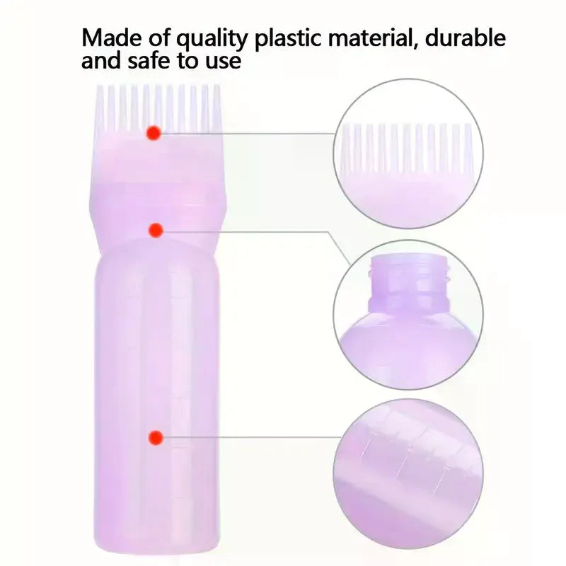 120ml Hair Dye Applicator Bottle with Brush | Salon Coloring Hair Dye Applicator Bottle QXL