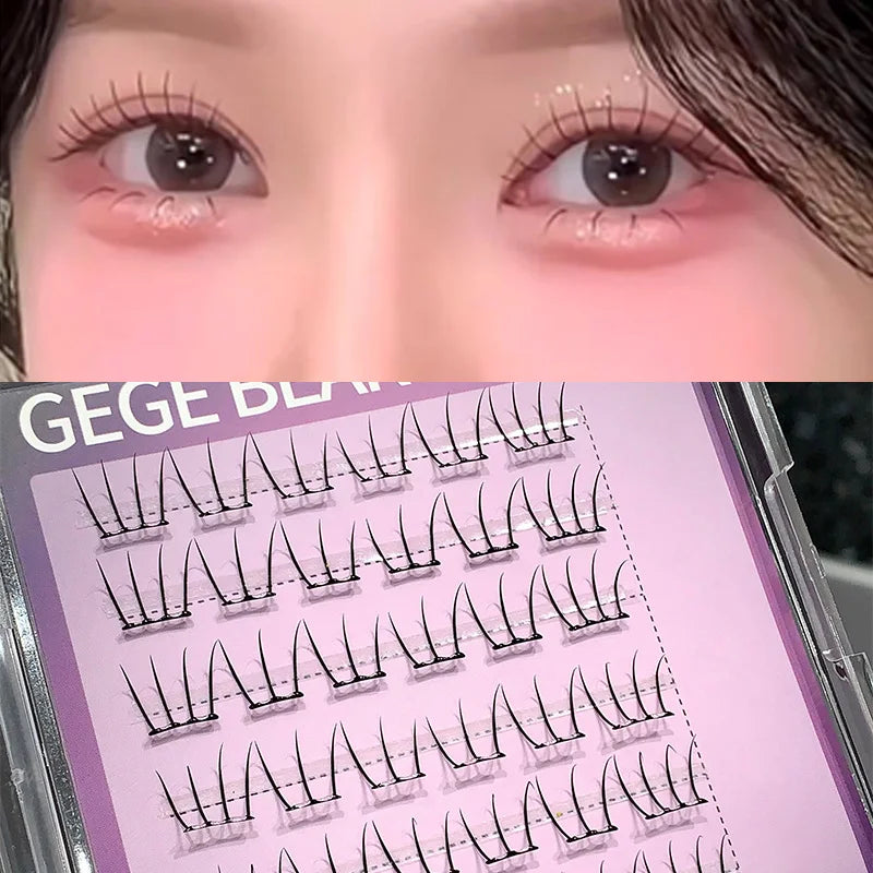 Gege Bear K-Pop Glue-Free False Lashes | Natural & Fluffy False Eyelashes QXL