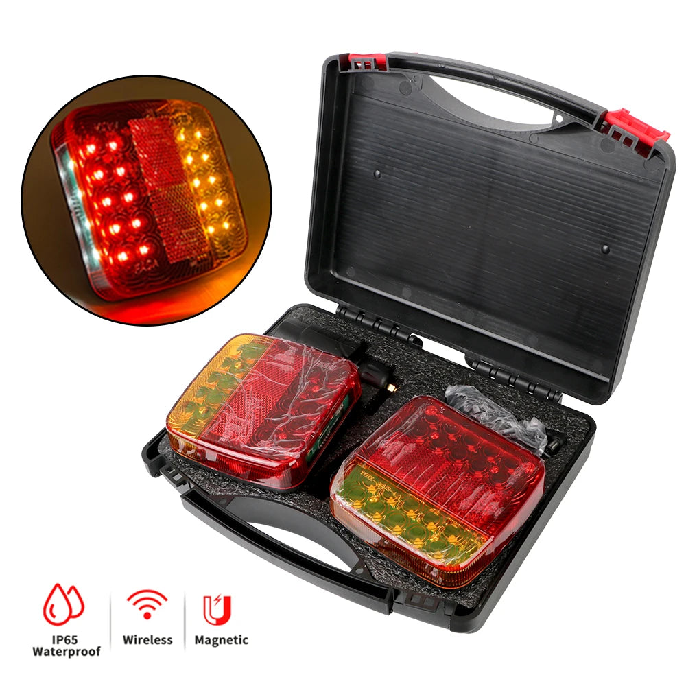 Wireless Rechargeable LED Trailer Tail Lights | Magnetic Mount LED Trailer Tail Lights QXL