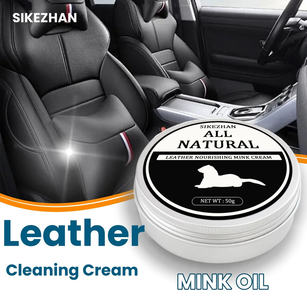 Natural Leather Mink Oil Cream | Sofa, Bag & Shoe Polish Leather Care Cream QXL