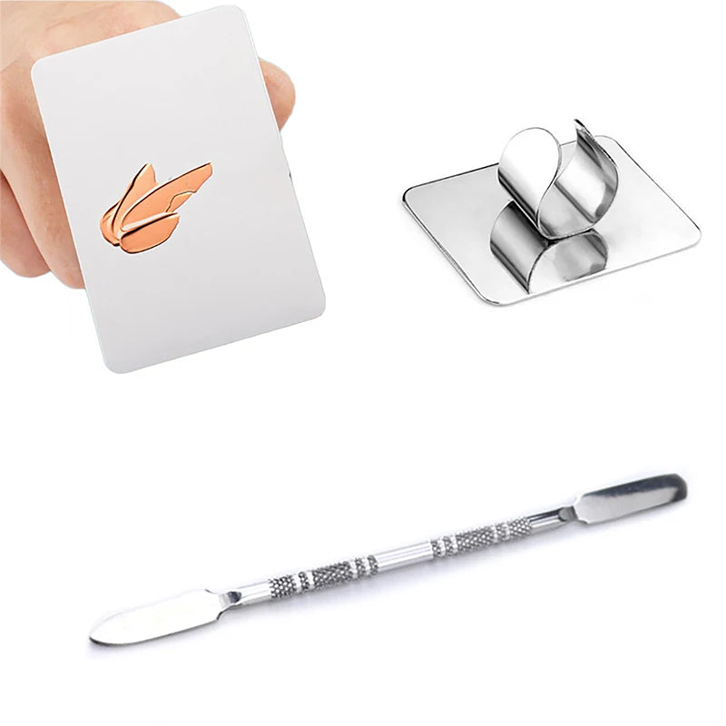 Stainless Steel Makeup Mixing Palette | Nail Art & Foundation Makeup Mixing Palette QXL