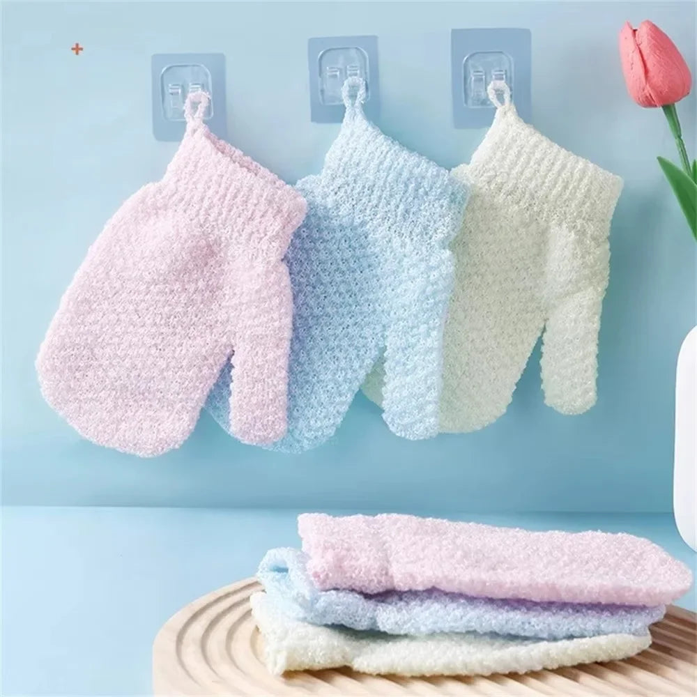 Nylon Exfoliating Scrub Bath Gloves | Body Cleansing Mitt Exfoliating Bath Glove QXL