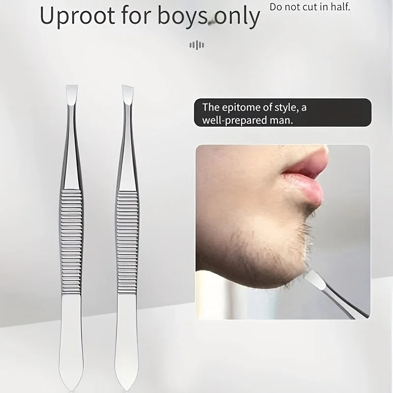 Stainless Steel Precision Tweezers | Eyebrow & Beard Shaping Precision Grooming Tweezers QXL