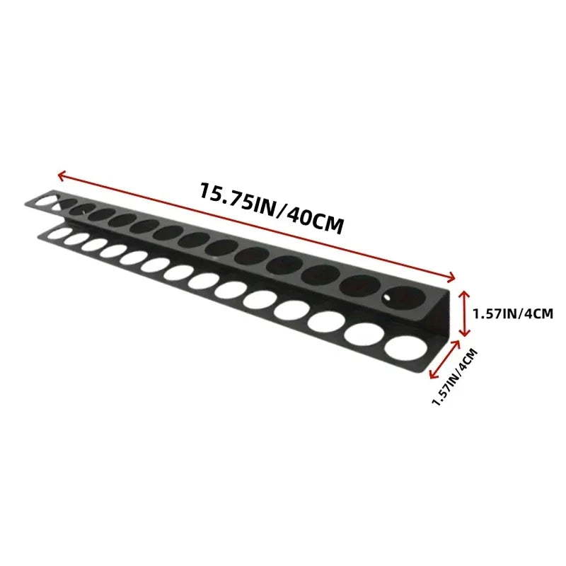 14-Hole Wall Mount Screwdriver & Pliers Rack | Steel Tool Holder Wall Tool Rack QXL