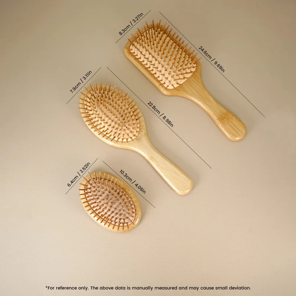 Bamboo Detangling Hair Brush & Scalp Massager – All Hair Types Detangling Hair Brush QXL
