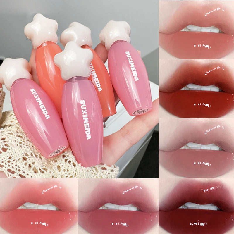 Suximei Da Glass Jelly Lip Lacquer | Korean Hydrating Gloss Lip Gloss QXL