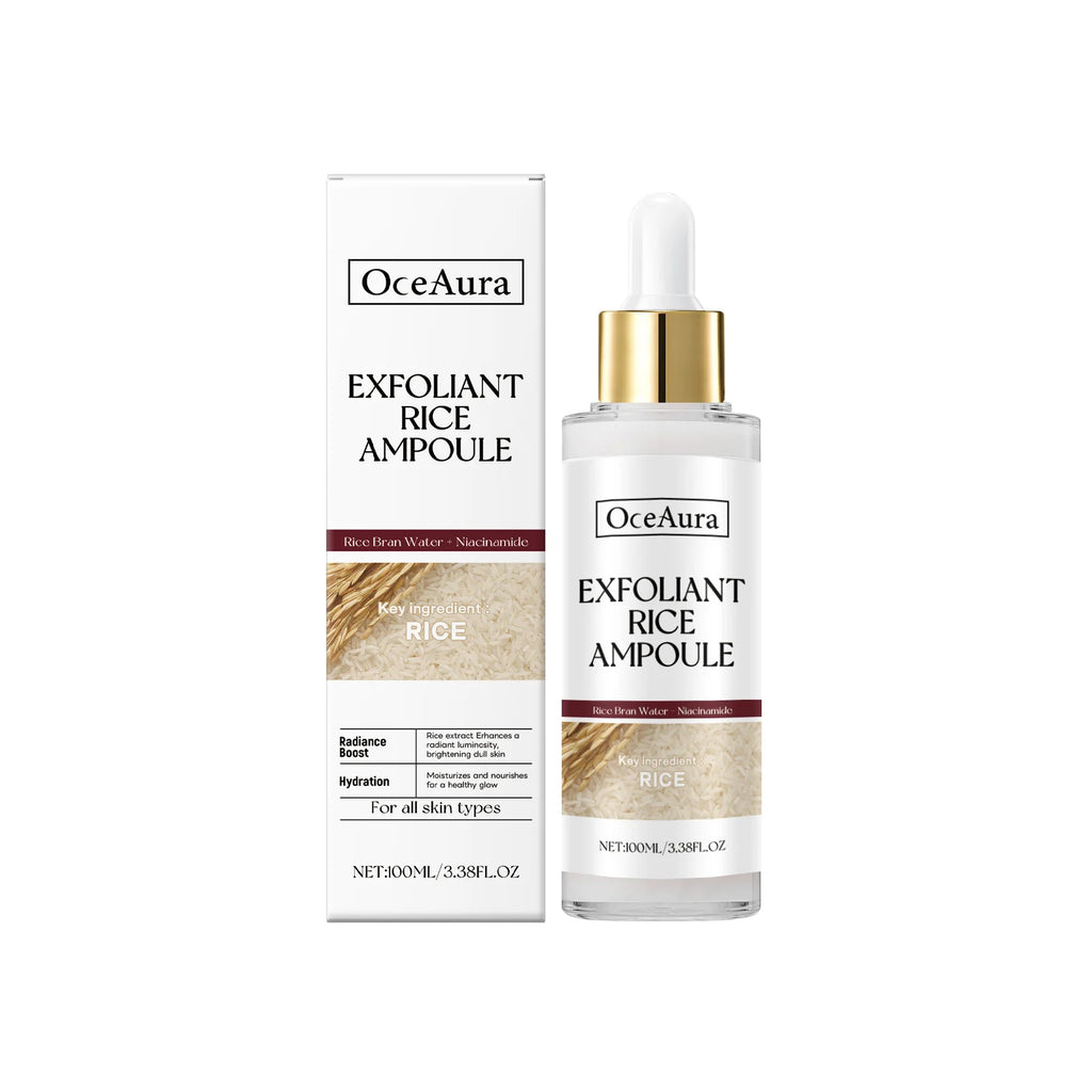 OceAura Rice Exfoliating Brightening Serum | Hyaluronic Acid Exfoliating Face Serum QXL 100ml Boxed