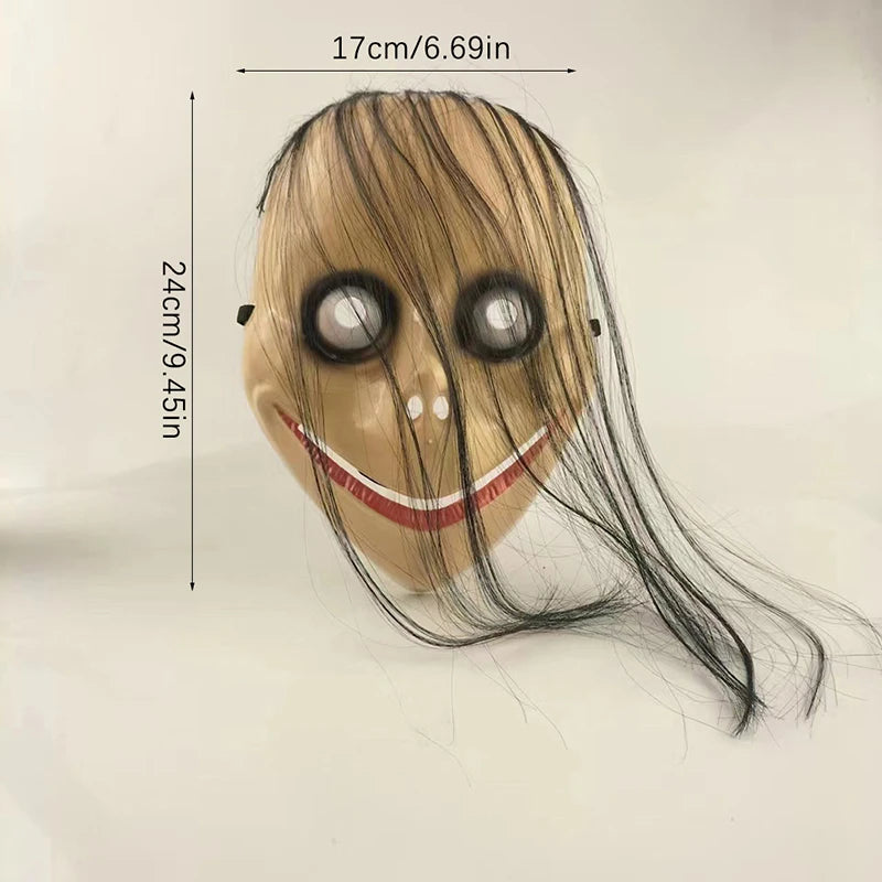 Halloween Long Hair Ghost Mask | Horror Female Cosplay Mask Halloween Costume Mask QXL