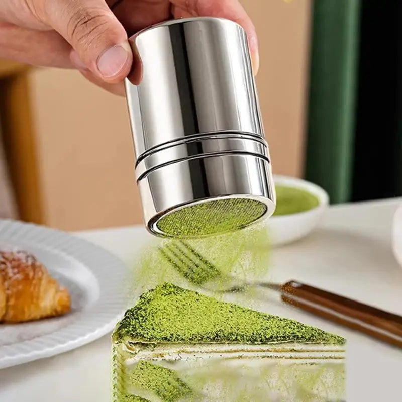 Stainless Steel Fine Mesh Powder Duster with Cover | Barista Powder Duster Shaker QXL