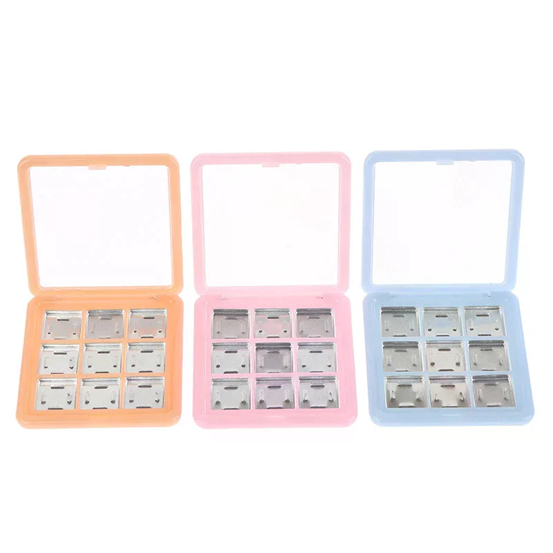 9-Grid Empty DIY Eyeshadow Palette Case | Transparent Lid Empty Eyeshadow Palette QXL