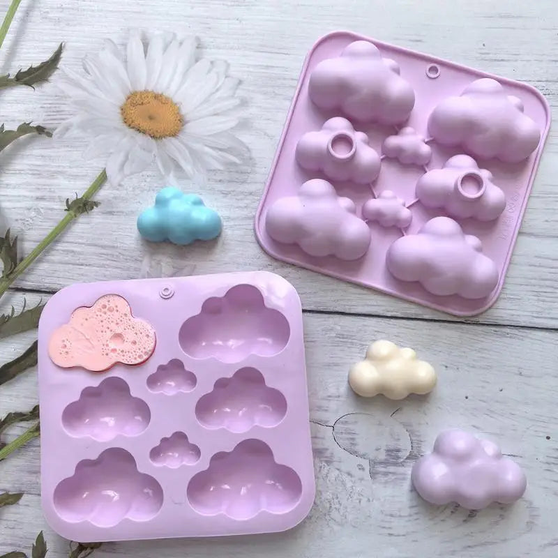 8-Cavity Cloud Silicone Mold – Chocolate, Candy & Soap Silicone Baking Mold QXL