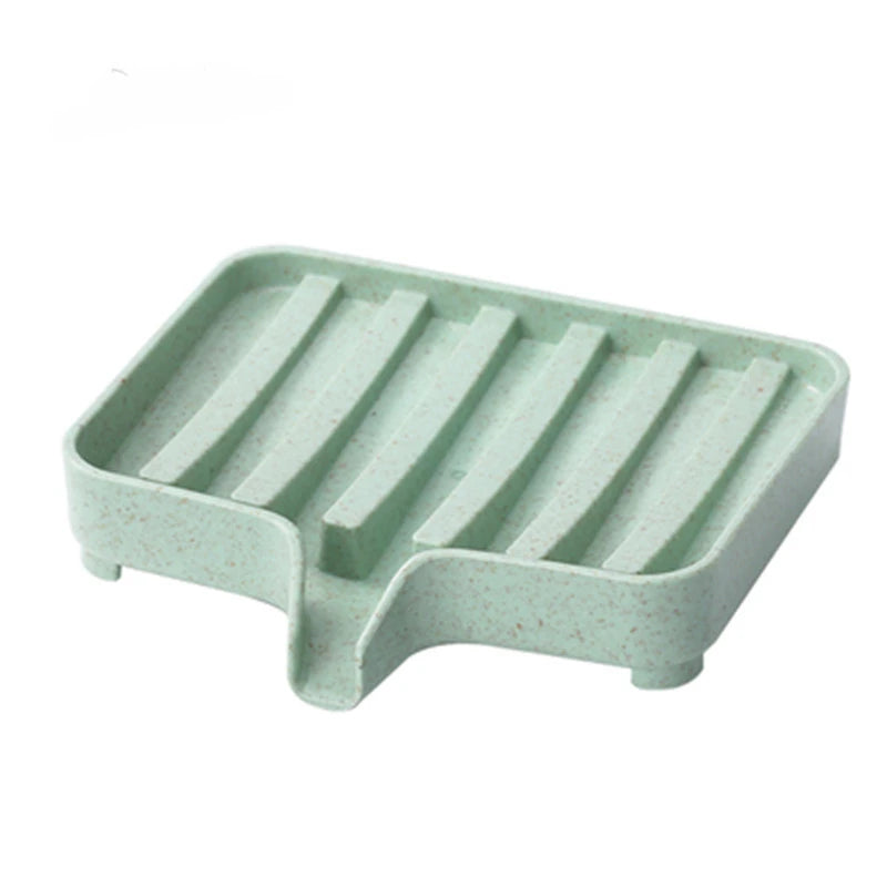 Wheat Straw Draining Soap Dish | Bathroom Soap Holder Soap Dish QXL green