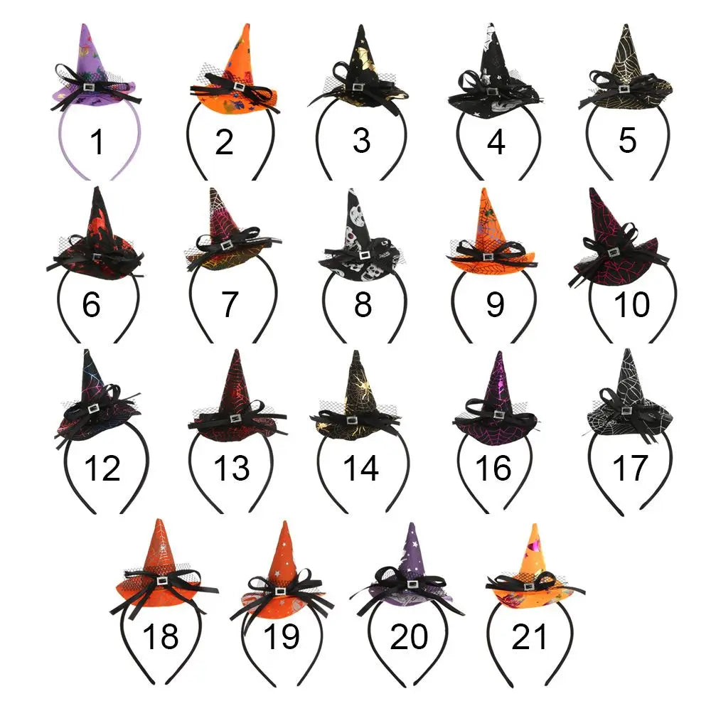 Halloween Headband | Skull Pumpkin Witch Hat Party Hairband Halloween Costume Headband QXL