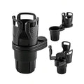 Dual Car Cup Holder Expander with Phone Stand & Organizer Car Cup Holder QXL black