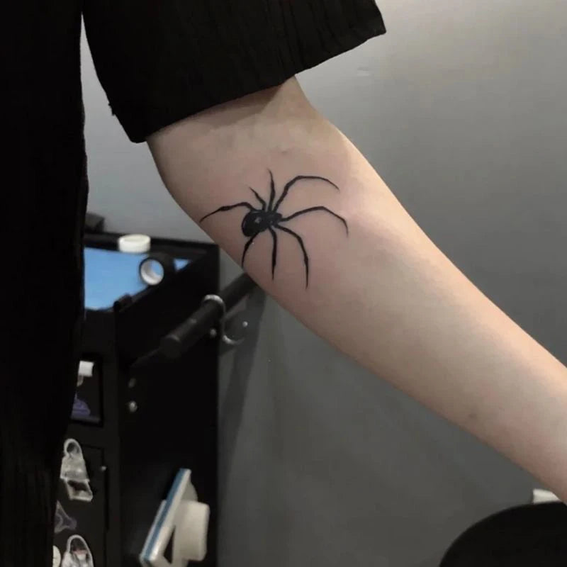 Spider Waterproof Temporary Tattoo Sticker | 1–2 Week Wear Temporary Tattoo Sticker QXL