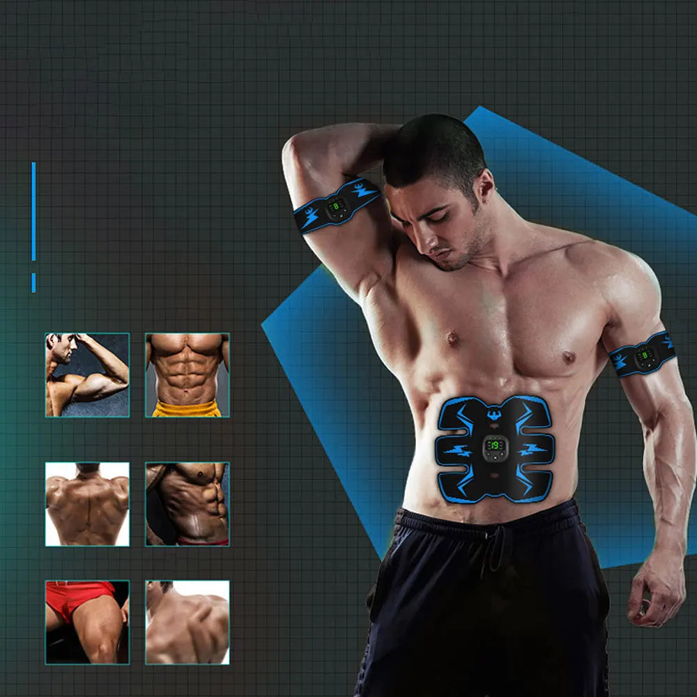 EMS Muscle Stimulator Belt | 6 Modes, 19 Levels, Rechargeable EMS Muscle Stimulator QXL
