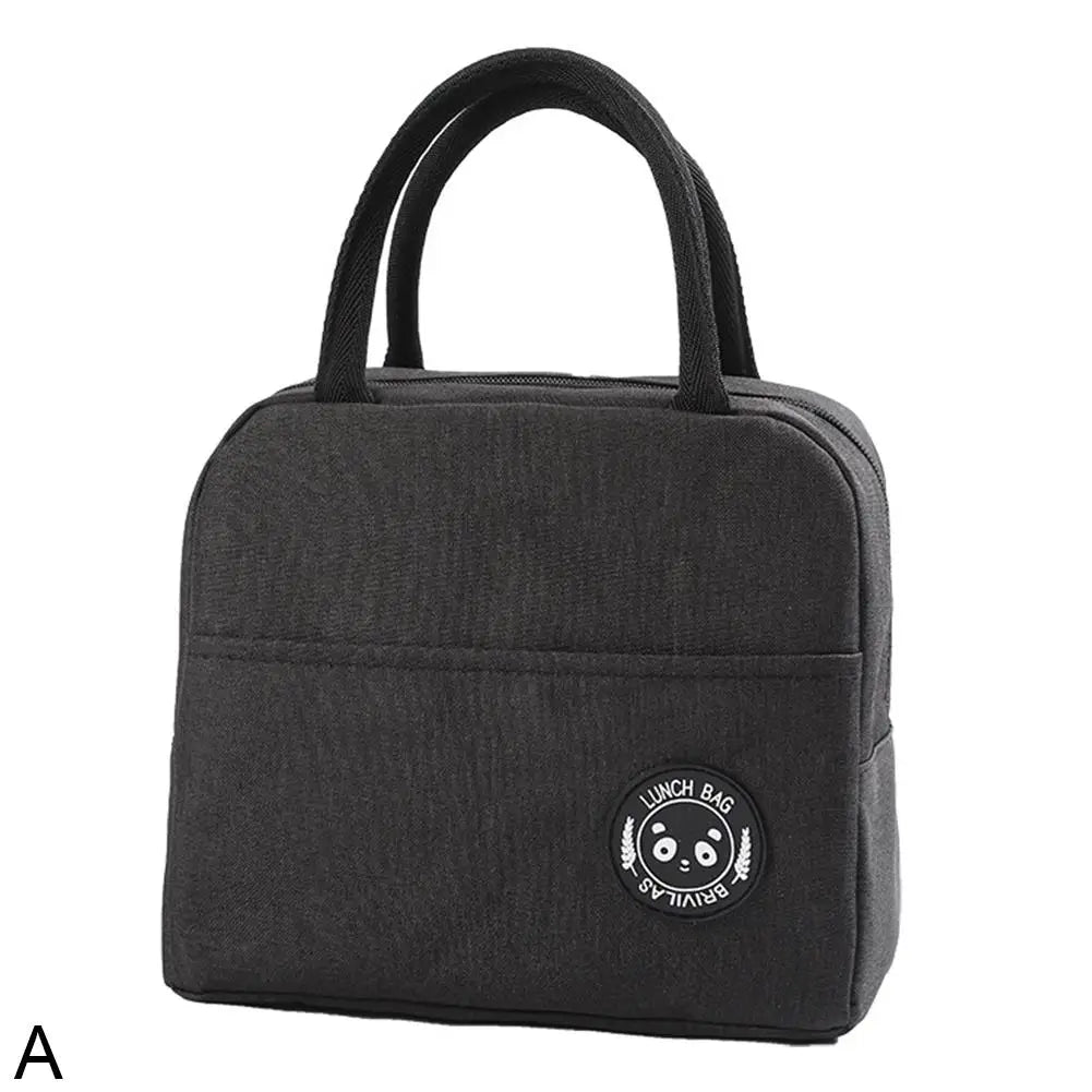 Insulated Lunch Bag Thermal Cooler Tote | Work, School & Camping Insulated Lunch Bag QXL Black