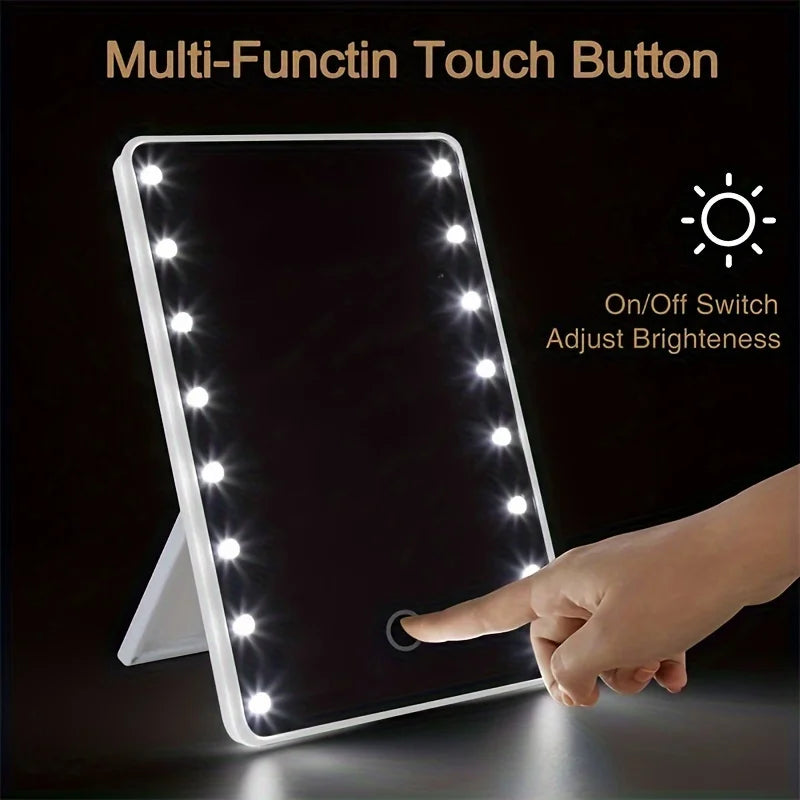 LED Makeup Mirror Touch Dimmer | USB & Battery Powered LED Vanity Mirror QXL