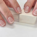 24-Pack Short French Round False Nails | Full Cover Nail Tips False Nail Tips QXL JP2371