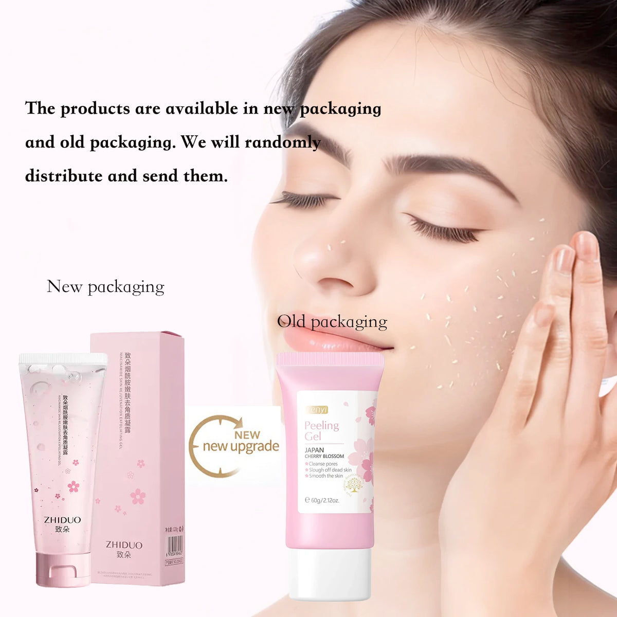 FENYI Cherry Blossom Exfoliating Peeling Gel 60g | Facial Scrub Facial Exfoliating Gel QXL