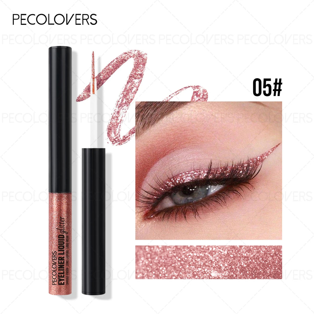 PECOLOVERS Dip-On Shimmer Eyeliner | Cream Eye Makeup Cream Eyeliner QXL 05