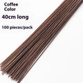100-Pack 40cm Artificial Floral Wire Stems | DIY Craft Supply Floral Wire Stems QXL Coffee