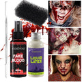 SFX Makeup Kit – Fake Blood Spray, Liquid Latex & Sponge SFX Makeup Kit QXL 4pcs Set