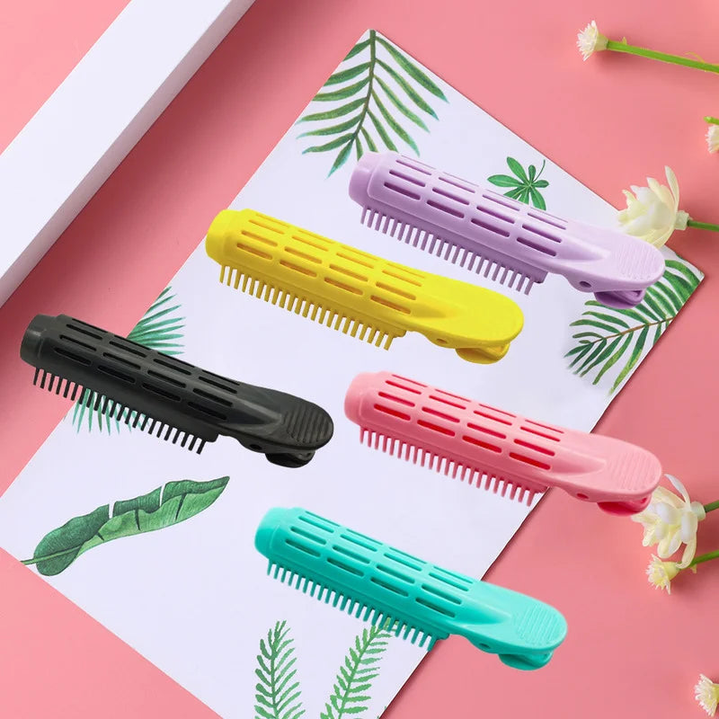 2-Pack Heatless Hair Rollers & Root Volume Clips | Korean Style Hair Volume Clips QXL