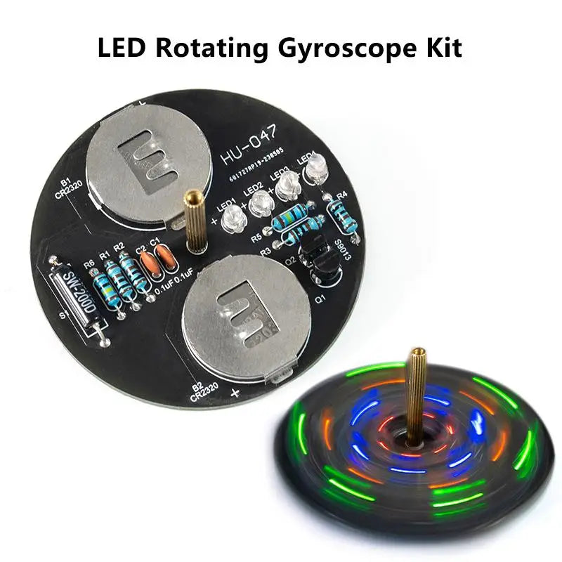LED Gyroscope DIY Soldering Kit | Beginner Circuit Board Project DIY Electronics Kit QXL
