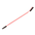 Double-Ended Eyebrow & Eyelash Spoolie Comb Brush Tool Eyebrow Spoolie Brush QXL Pink